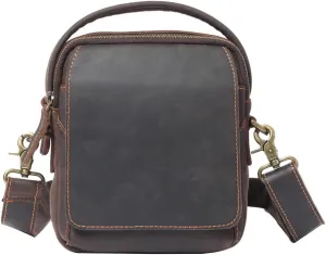 CSCDD Vintage Crossbody Bag Mobile Phone Bag Layer Cowhide Shoulder Bag Handbag