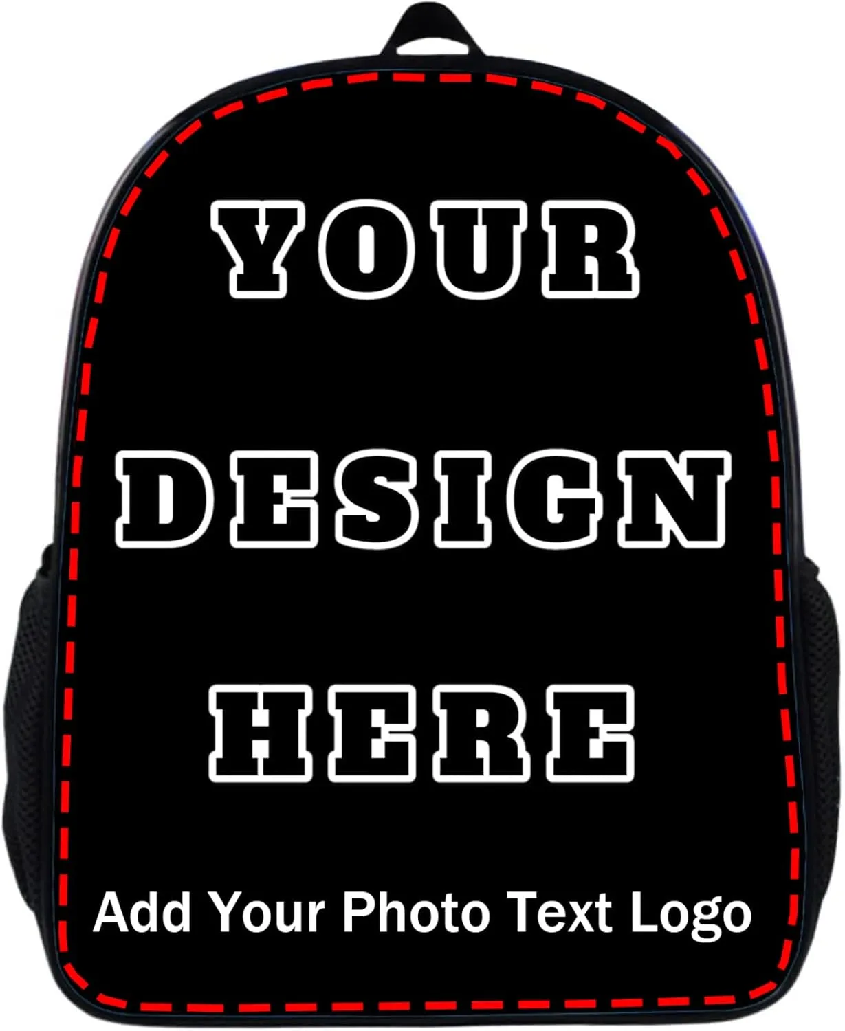 Custom Backpack for Boy Girl, Custom Personalized Text Image Backpack, Customize Laptop Backpack for Men Women, Custom 17In Casual with Laptop Compartment Travel Backpack