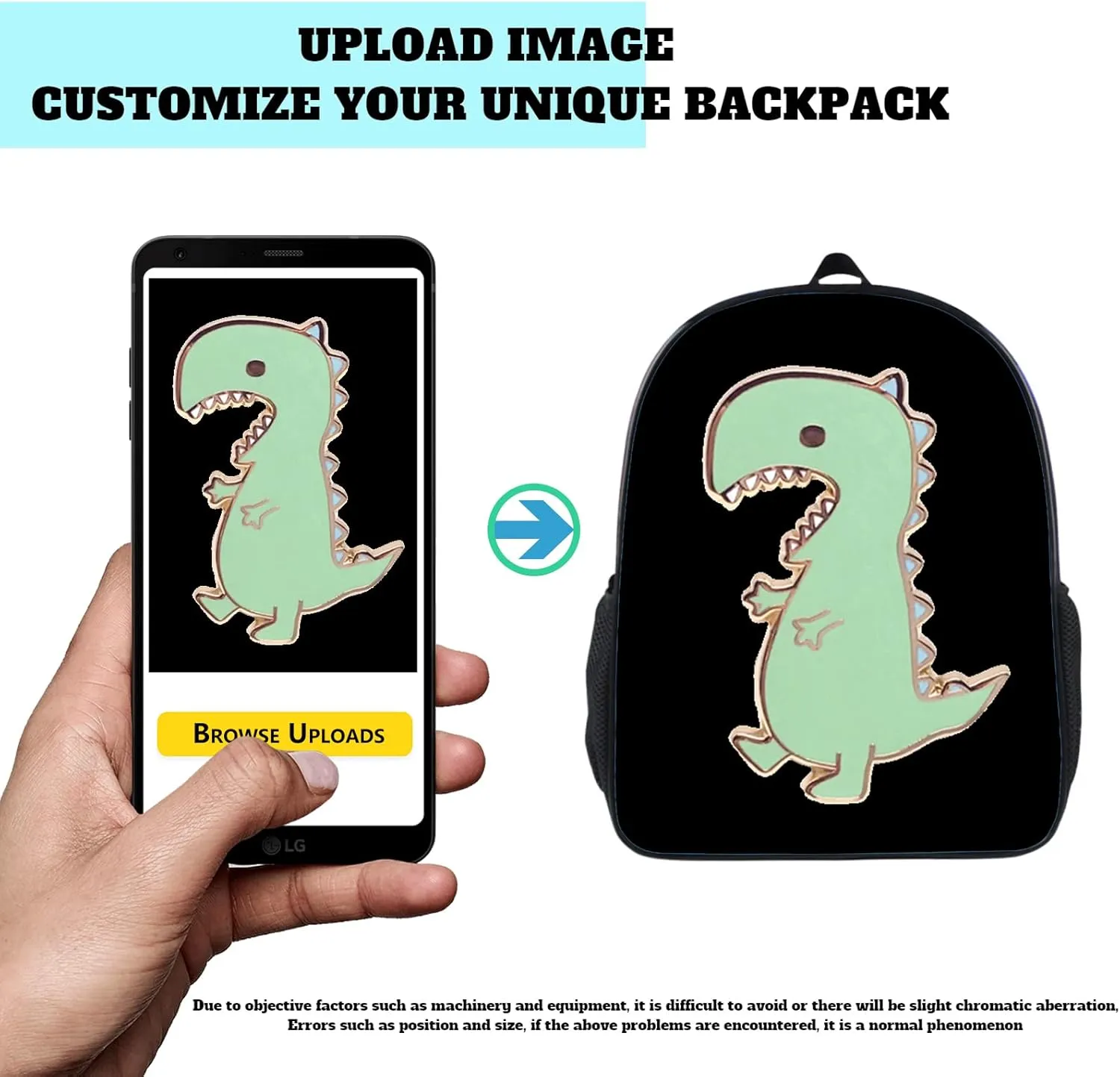 Custom Backpack for Boy Girl, Custom Personalized Text Image Backpack, Customize Laptop Backpack for Men Women, Custom 17In Casual with Laptop Compartment Travel Backpack