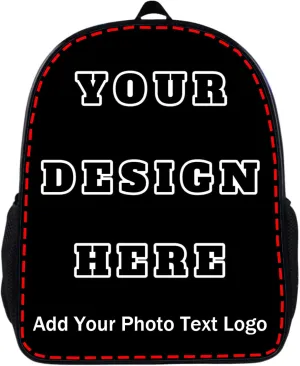 Custom Backpack for Boy Girl, Custom Personalized Text Image Backpack, Customize Laptop Backpack for Men Women, Custom 17In Casual with Laptop Compartment Travel Backpack