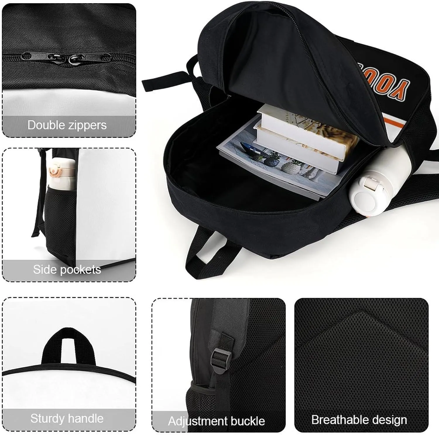 Custom Baltimore Backpack Gift for Men Women Boy, Personalized Name Number Shoulder Bag for School Travel Daypack