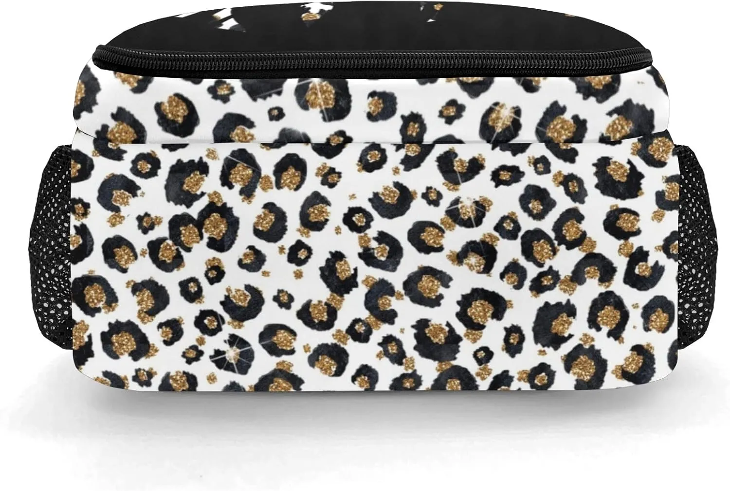 Custom Cheerleader Backpack Name Casual Bag Daypack for Women Men Camping Hiking Leopard Print Cheerleading