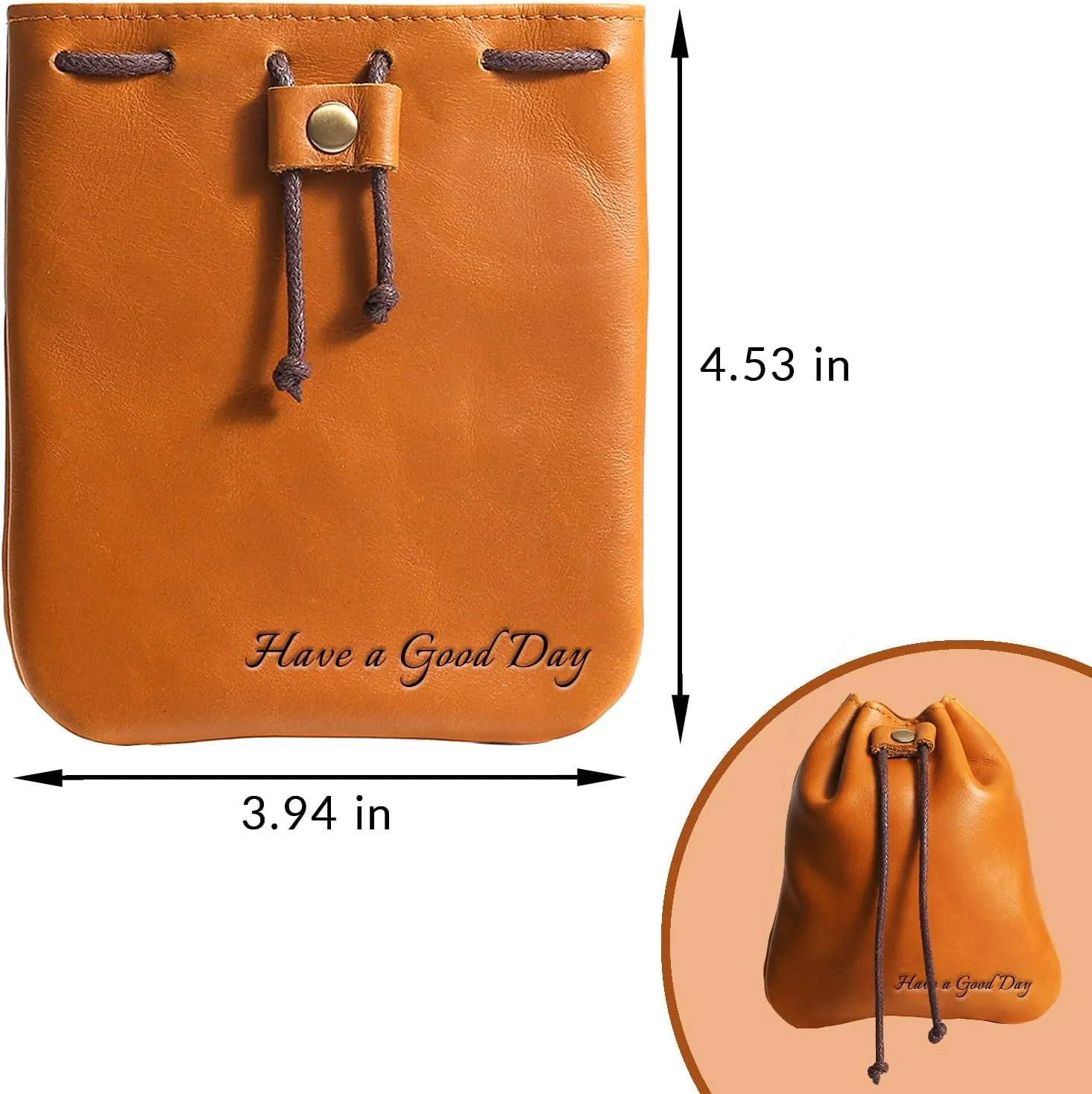 Custom Genuine Leather Drawstring Pouch Name or phrase, Personalized Coin Purse Change Holder,Medieval Customziable Multipurpose ​Medicine Bag
