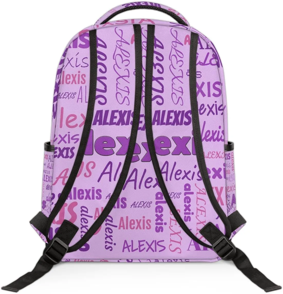 Custom Name Laptop Backpack Lightweight Personalized Shoulder Bag Backpack for Women Men Waterproof Casual Daypack Laptop Bag Gifts 16.1in, Light Purple
