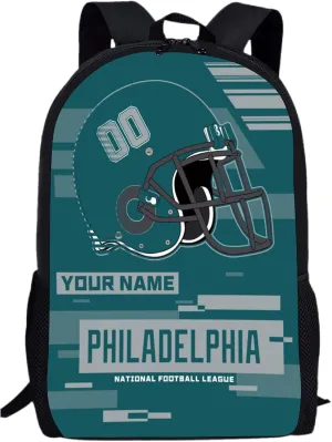 Custom Philadelphia Backpack Personalized Name Number 17 Inch Laptop Shoulder Bag Fan Gift for Boy Girl Men Women