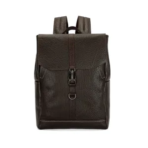 Custom Vintage Full Grain Leather Rucksack - Stylish Travel Backpack