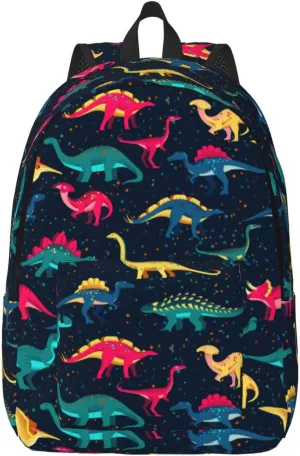 Cute fun dinosaurs Canvas Backpacks Laptop Backpack Multipurpose Double Shoulder Bag for Men Women Gifts Medium