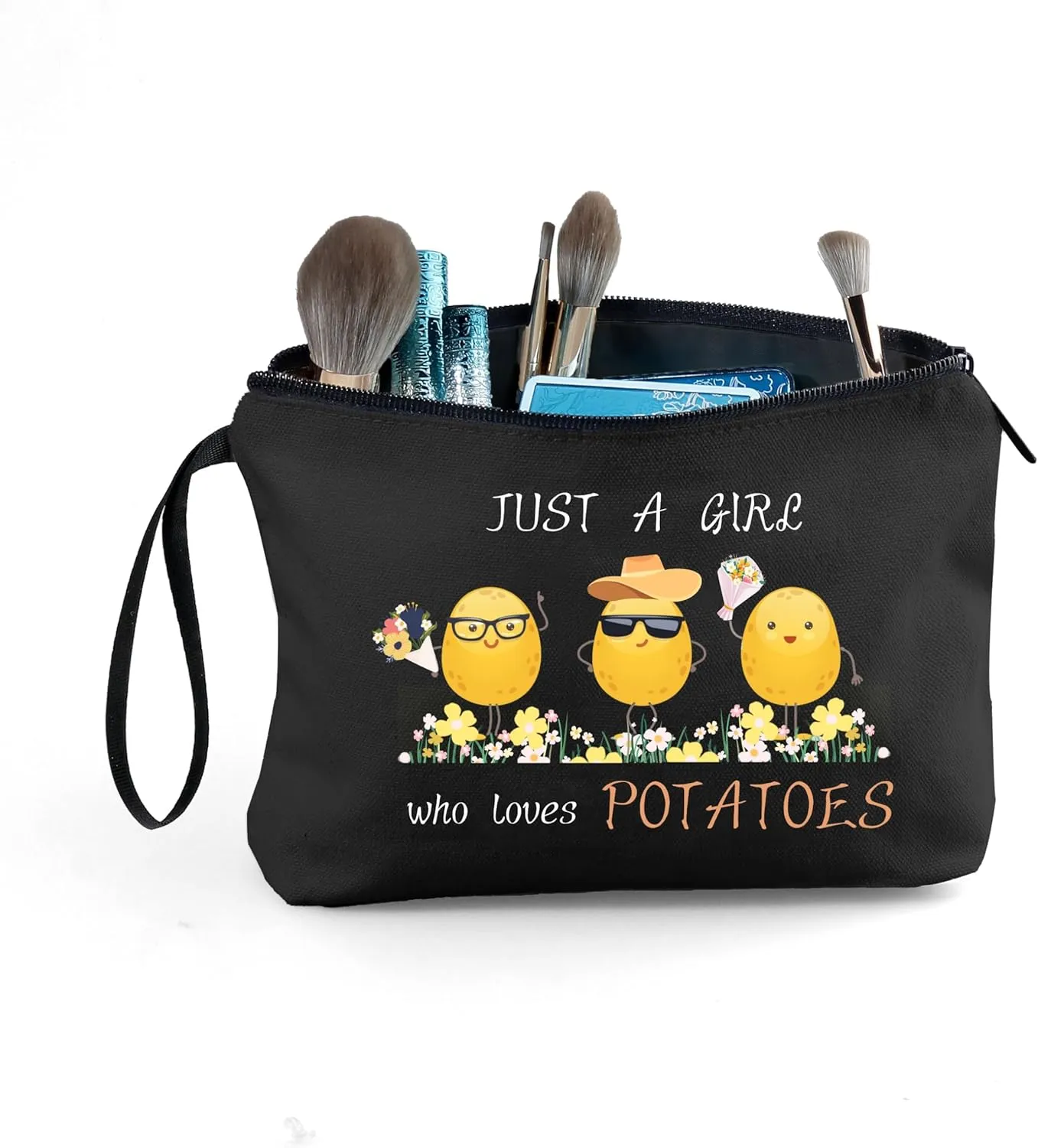 Cute Potato Gifts - Best Friend Birthday Gifts for Teenage Girls, Just A Girl Who Loves Potatoes, Small Cosmetic Bag for Purse, Funny Presents