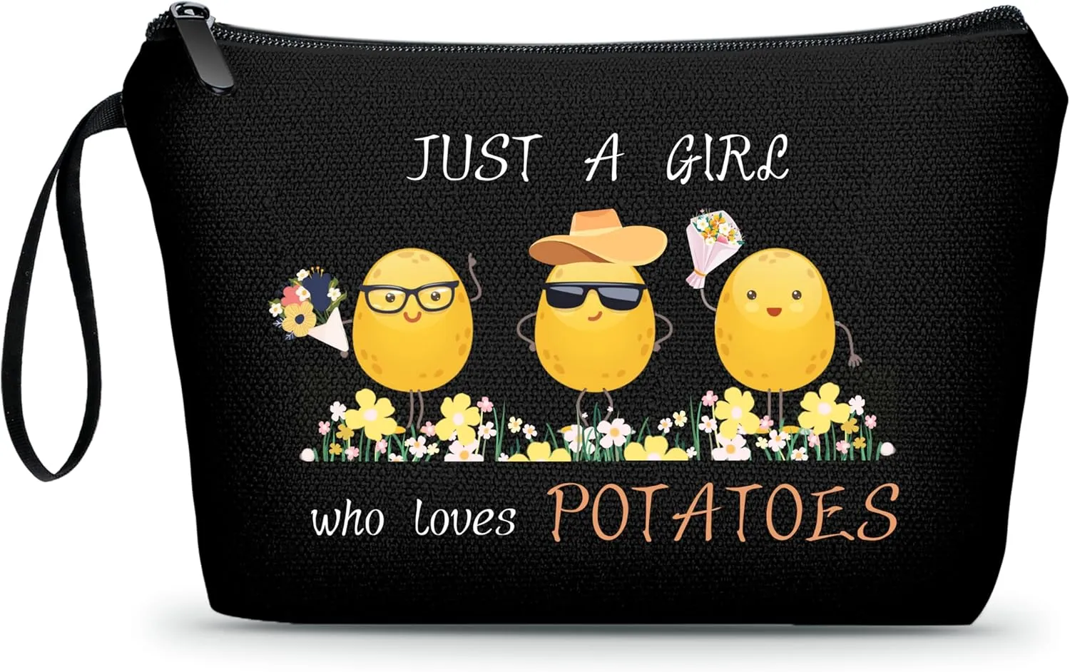 Cute Potato Gifts - Best Friend Birthday Gifts for Teenage Girls, Just A Girl Who Loves Potatoes, Small Cosmetic Bag for Purse, Funny Presents