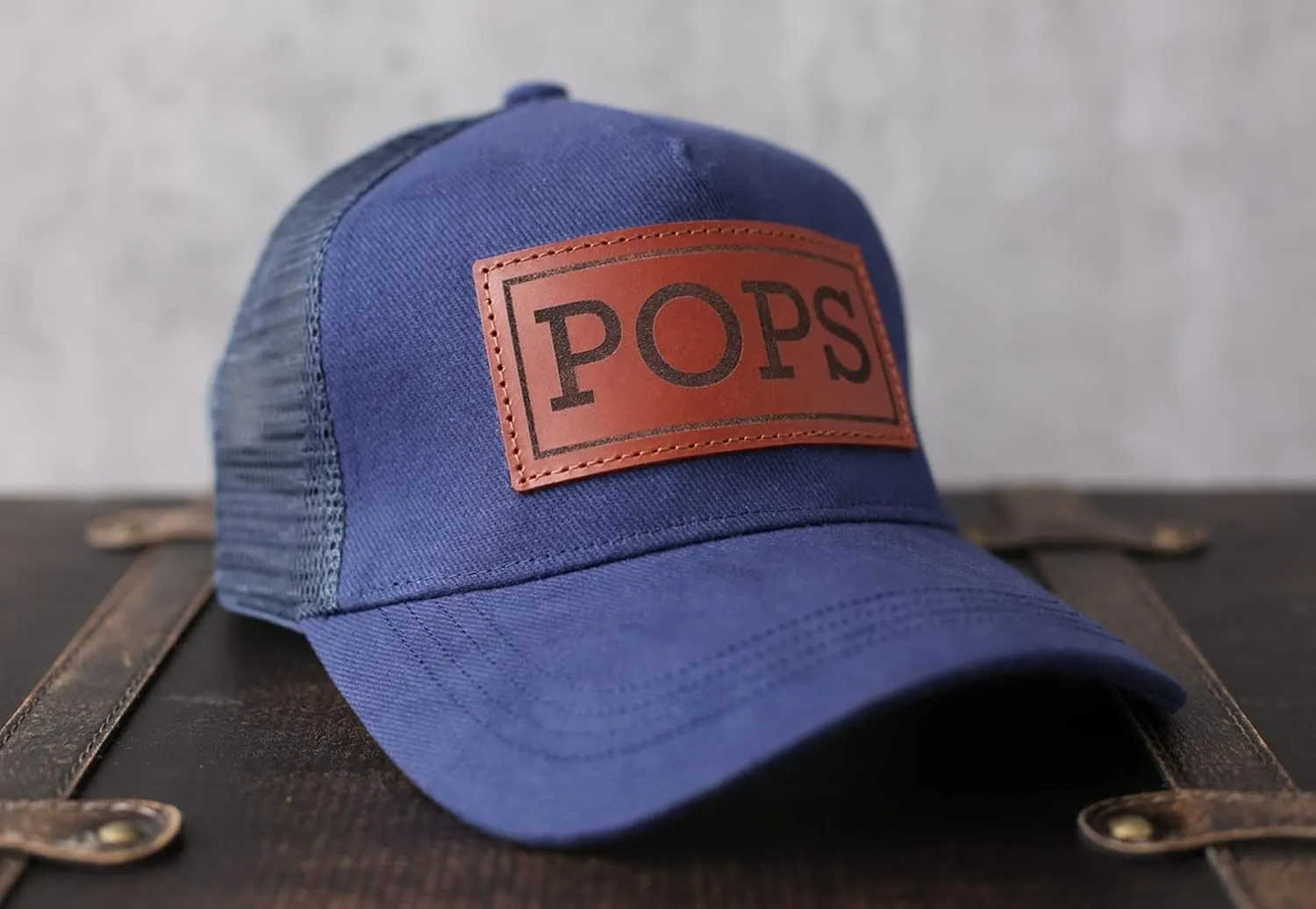 Dad Hat Gift for Father's Day - New Grandpa Gift Trucker Hat for Dad Golf Hat with Custom Leather Patch