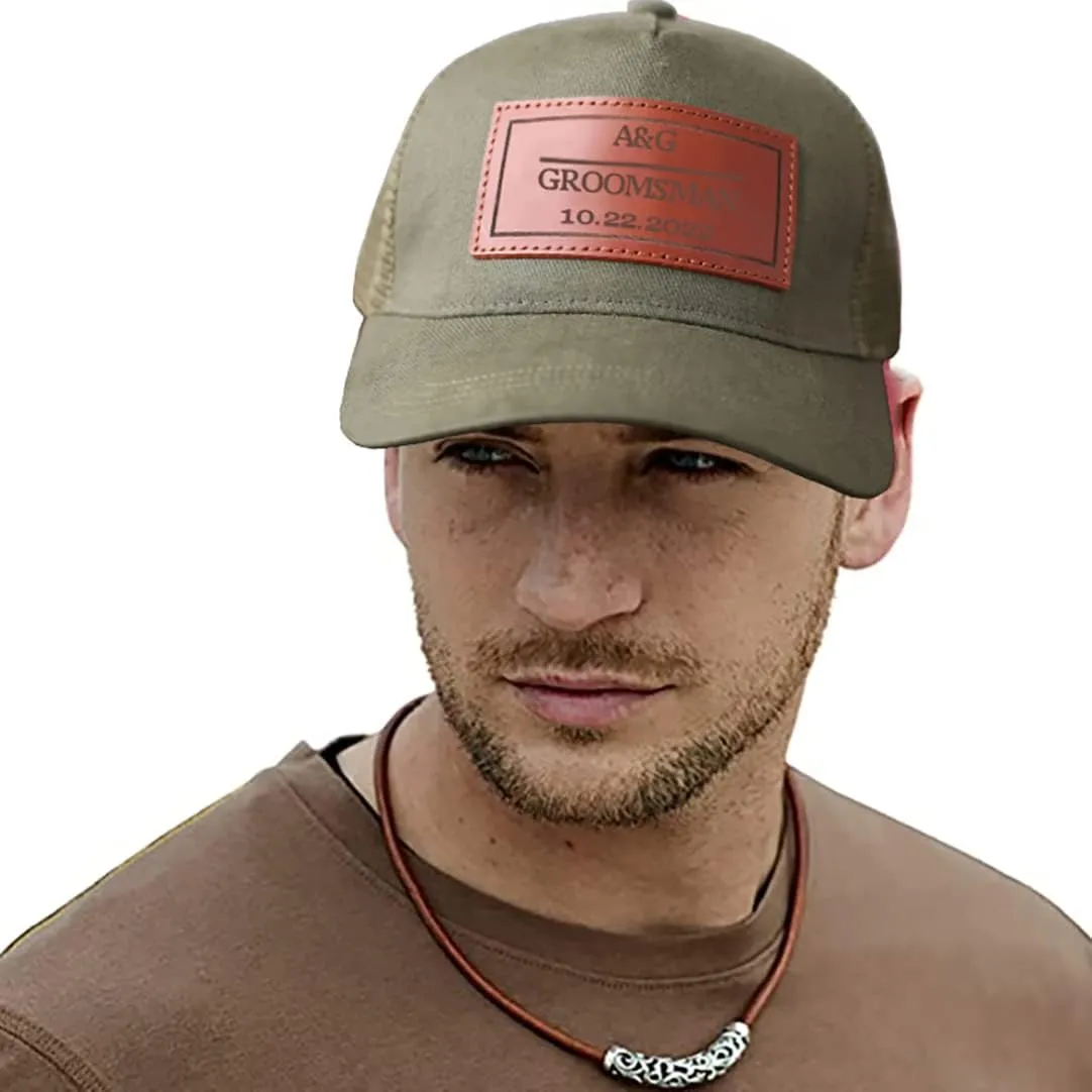 Dad Hat Gift for Father's Day - New Grandpa Gift Trucker Hat for Dad Golf Hat with Custom Leather Patch
