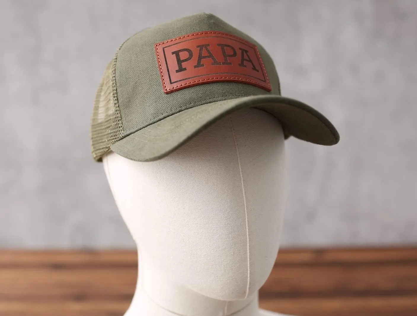 Dad Hat Gift for Father's Day - New Grandpa Gift Trucker Hat for Dad Golf Hat with Custom Leather Patch