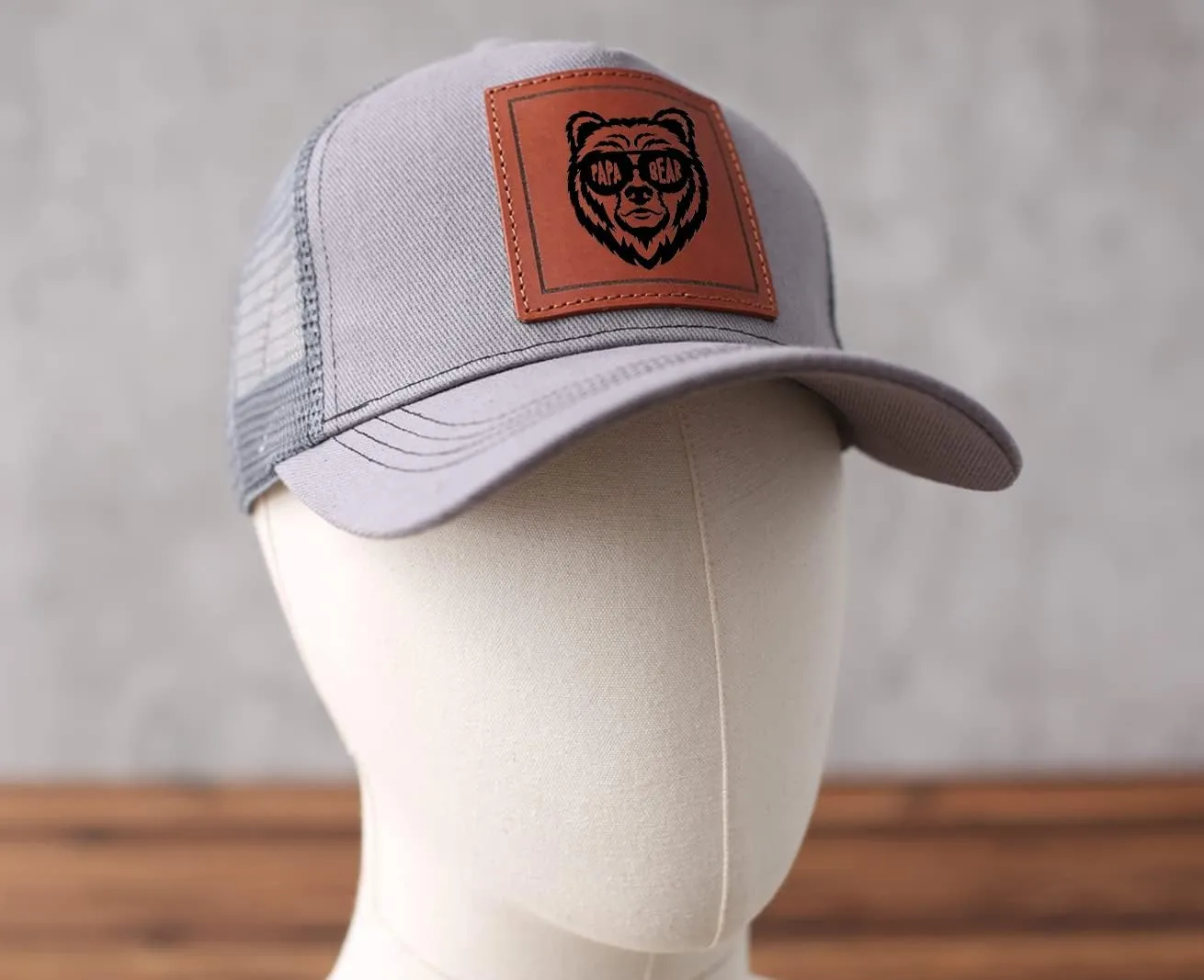 Dad Hat Gift for Father's Day - New Grandpa Gift Trucker Hat for Dad Golf Hat with Custom Leather Patch