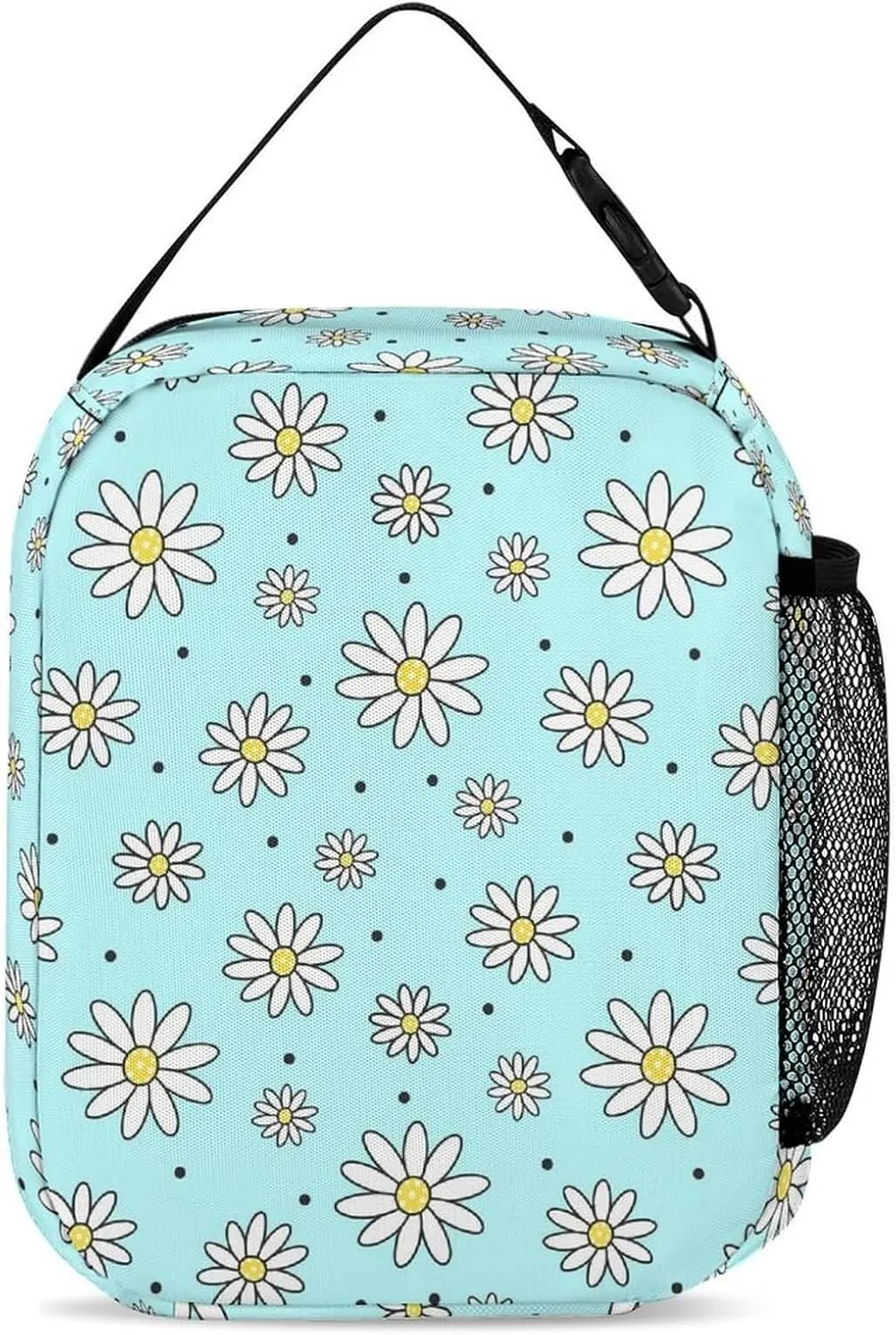 Daisy Backpack with Lunch Box & Pencil Case for Kids Girls Boys School, 16 Inch Cute daisies Bookbag, School Backpack for Students Children, Lightweight, Large Capacity