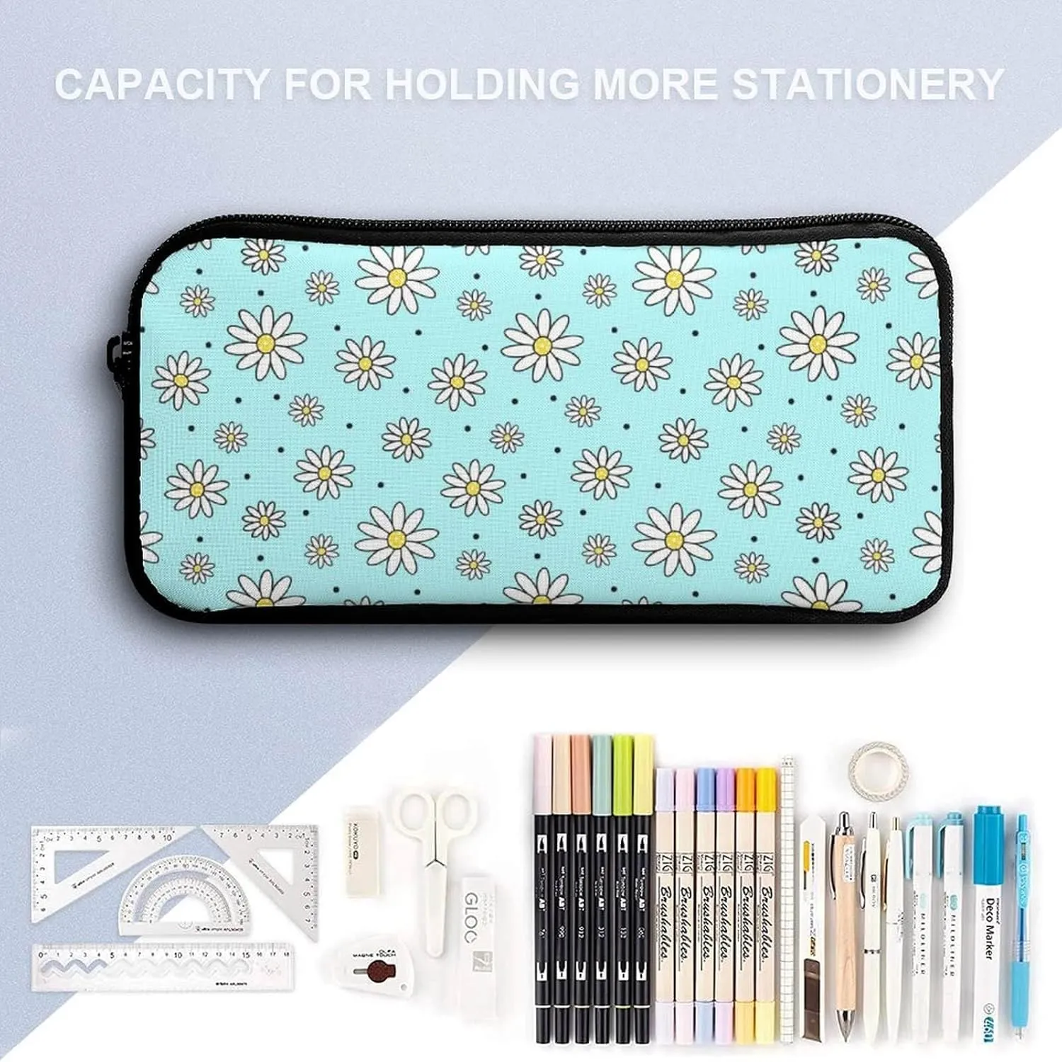 Daisy Backpack with Lunch Box & Pencil Case for Kids Girls Boys School, 16 Inch Cute daisies Bookbag, School Backpack for Students Children, Lightweight, Large Capacity