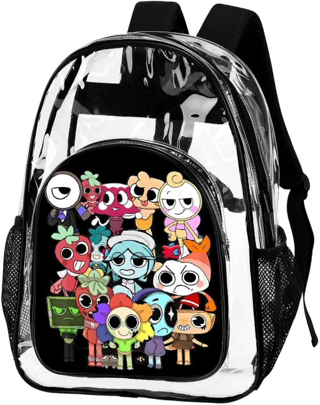 Dandys World Transparent Backpack With Front Pocket Large Capacity Laptop Backpack For Unisex