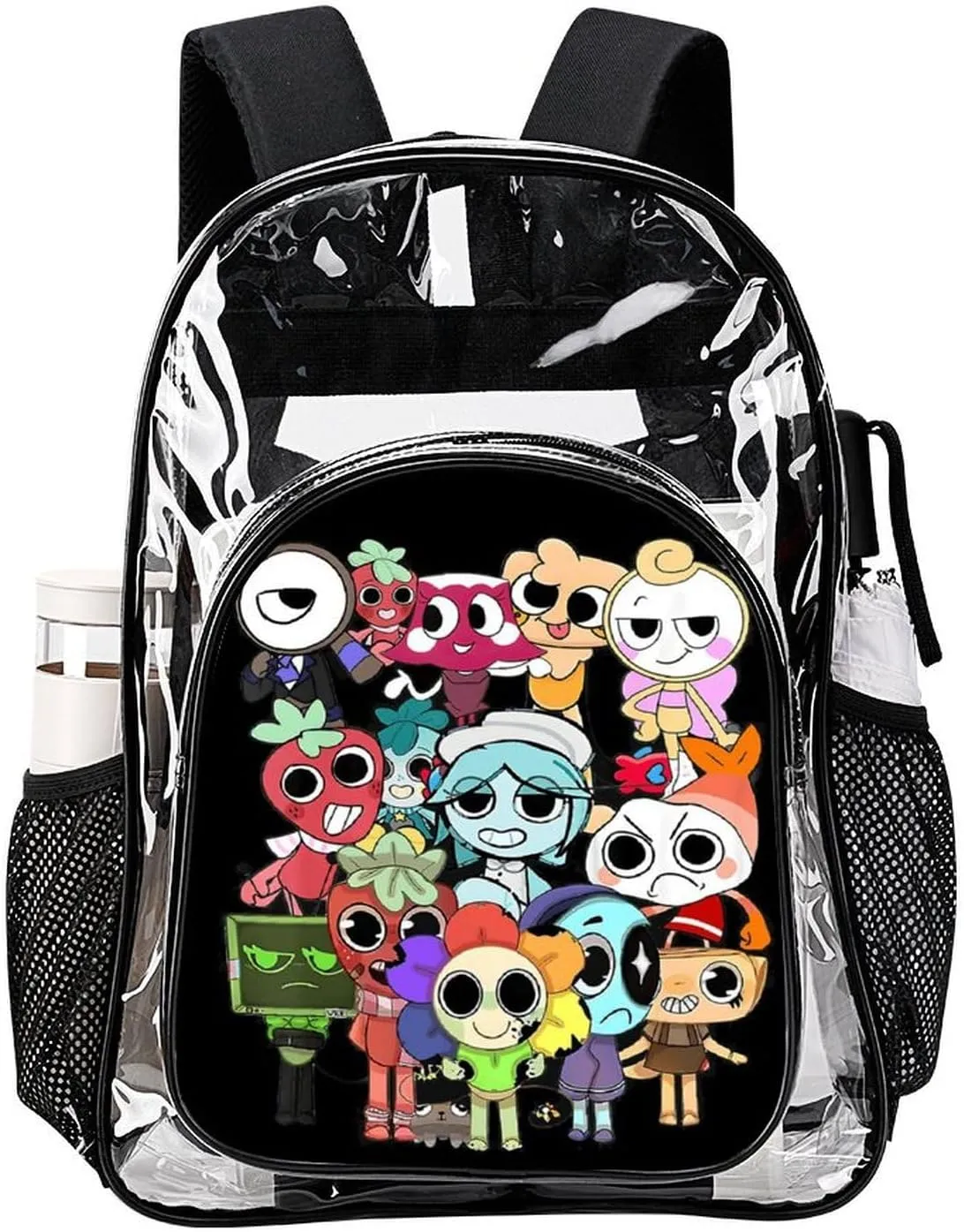 Dandys World Transparent Backpack With Front Pocket Large Capacity Laptop Backpack For Unisex