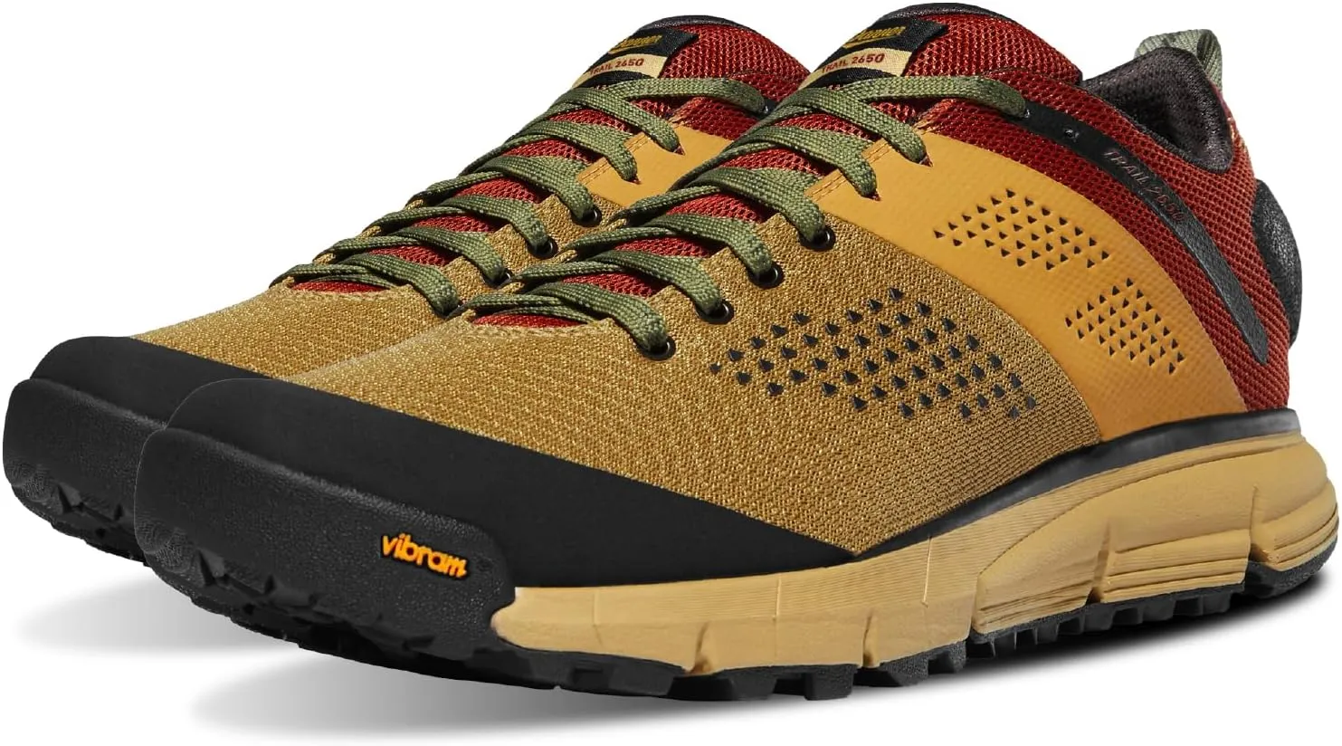 Danner Trail 2650 Hiking Shoes for Men - Durable Suede, Lightweight Textile with Breathable Mesh Lining, Ortholite Footbed & Vibram Traction Outsole