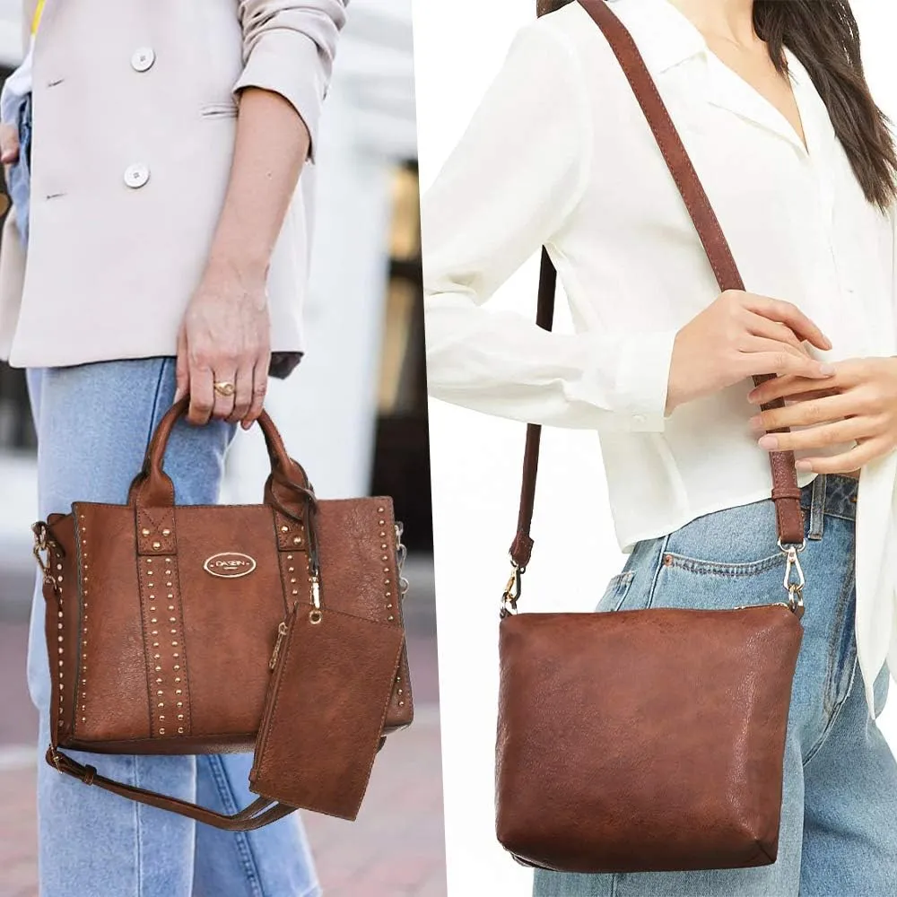 Dasein Purses Handbags for Women Tote Wallet Set Top Handle Satchel Shoulder Hobo Bag 3pcs
