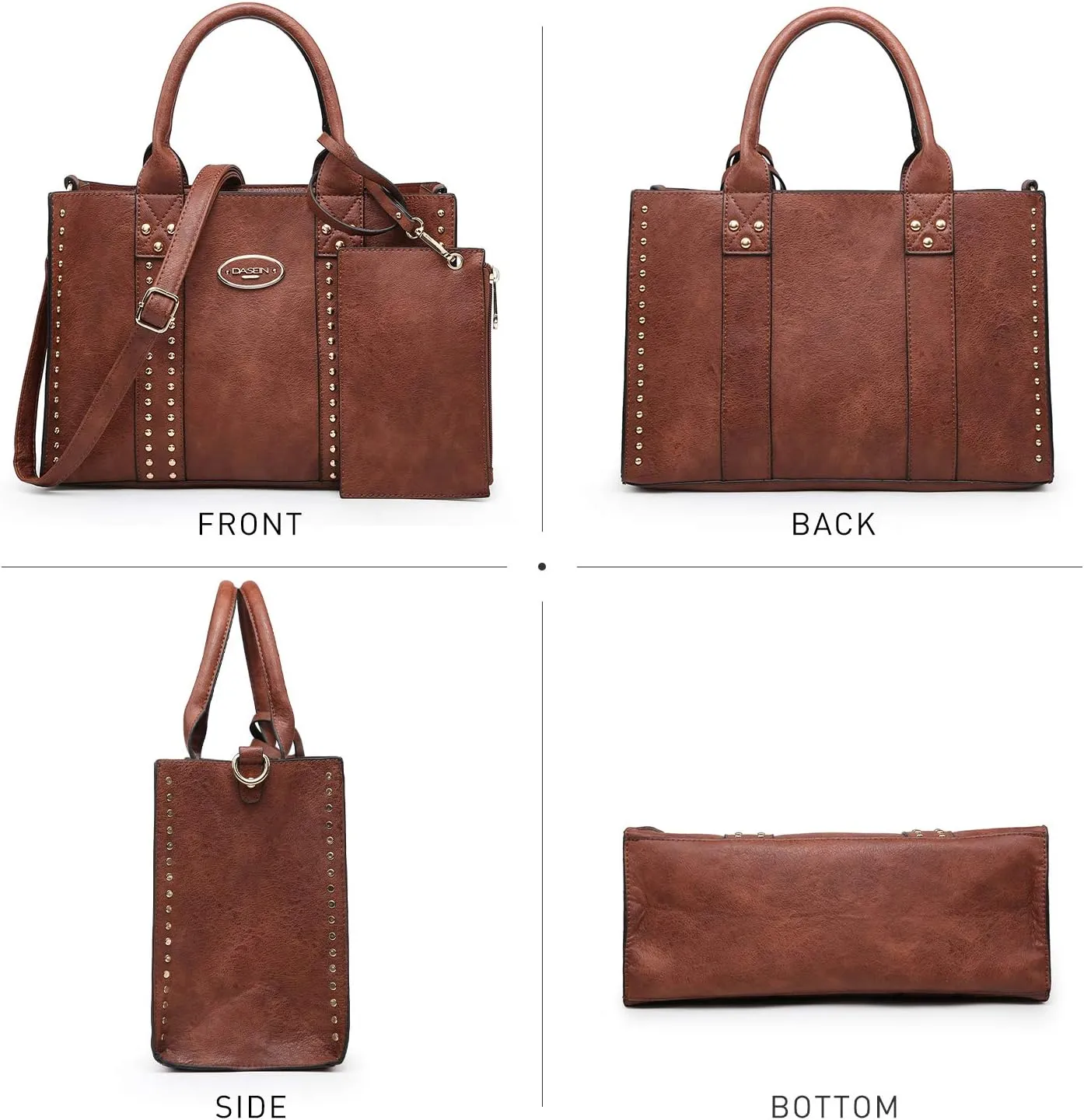 Dasein Purses Handbags for Women Tote Wallet Set Top Handle Satchel Shoulder Hobo Bag 3pcs