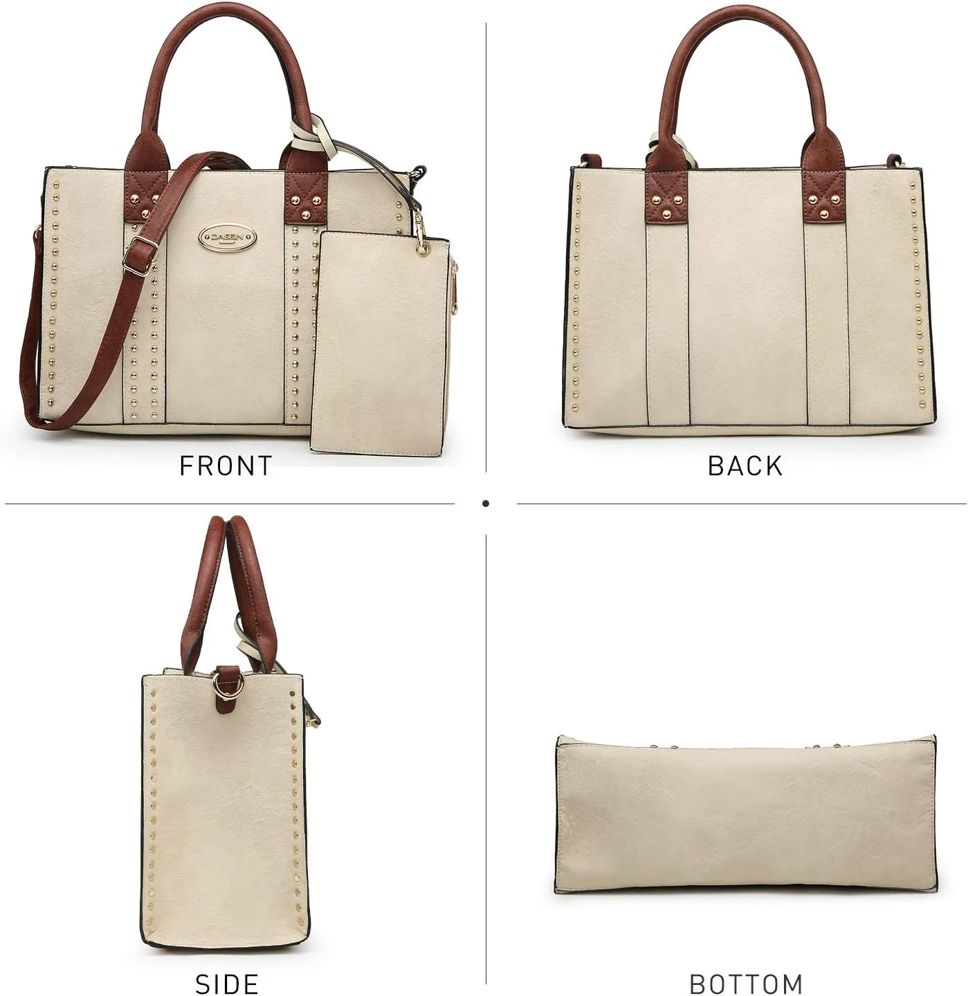 Dasein Purses Handbags for Women Tote Wallet Set Top Handle Satchel Shoulder Hobo Bag 3pcs