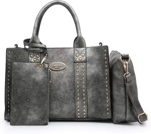 Dasein Purses Handbags for Women Tote Wallet Set Top Handle Satchel Shoulder Hobo Bag 3pcs