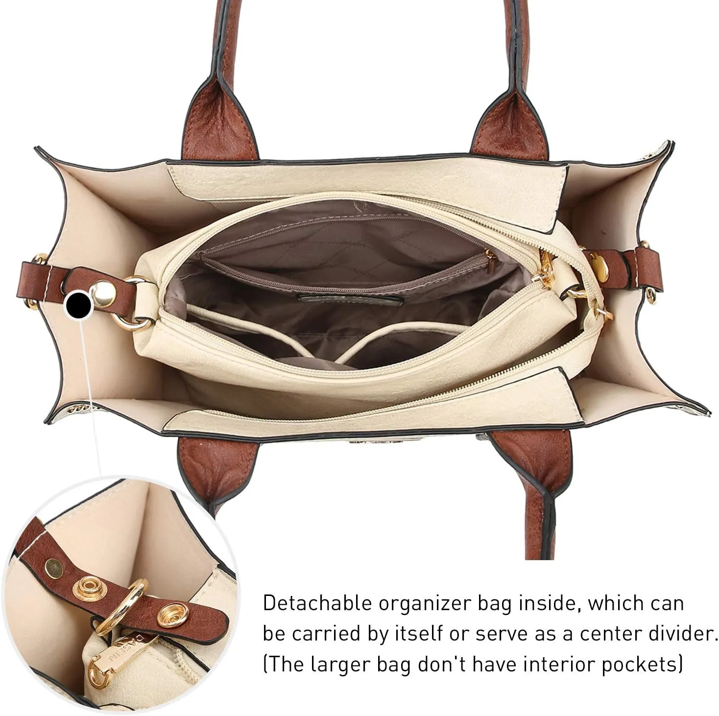 Dasein Purses Handbags for Women Tote Wallet Set Top Handle Satchel Shoulder Hobo Bag 3pcs