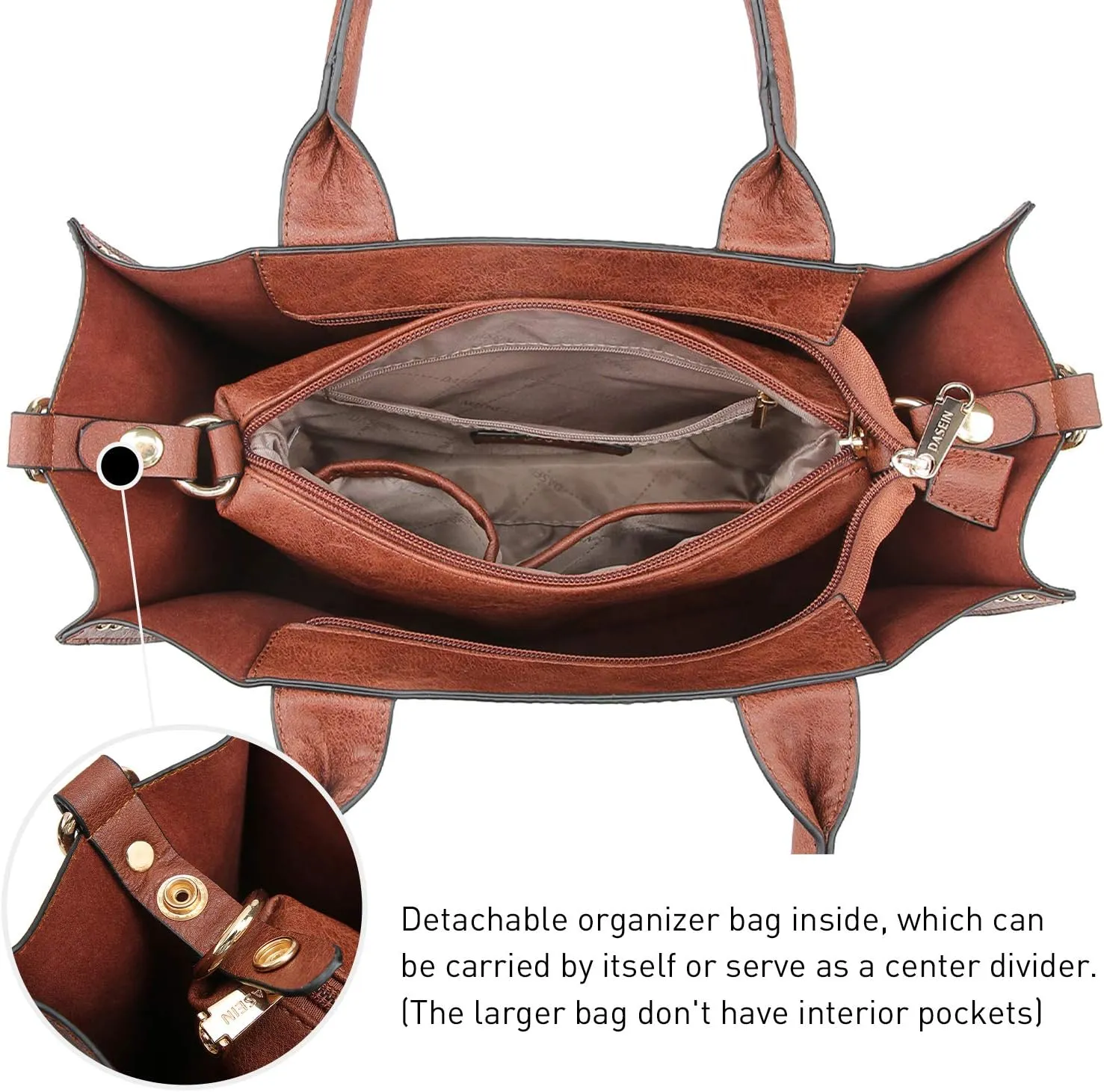 Dasein Purses Handbags for Women Tote Wallet Set Top Handle Satchel Shoulder Hobo Bag 3pcs