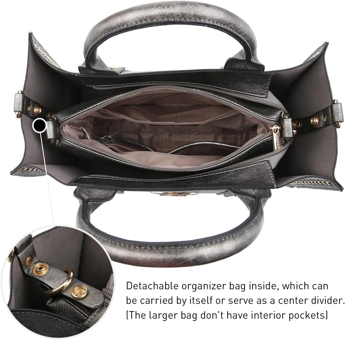 Dasein Purses Handbags for Women Tote Wallet Set Top Handle Satchel Shoulder Hobo Bag 3pcs