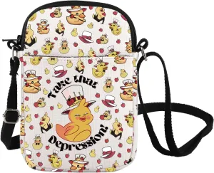 Demon Anime Crossbody Bag Hotel Cartoon Movie Merch Take That Depression Shoulder Bag Demon Fan Tote Bag