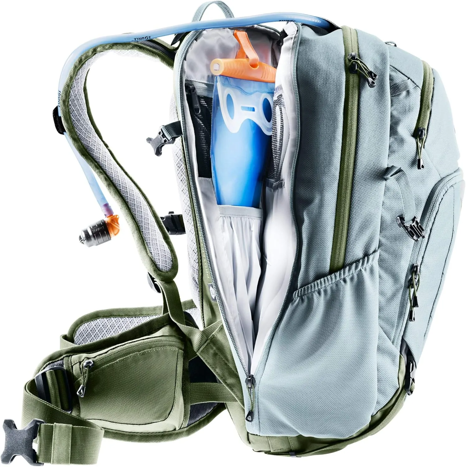 DEUTER Women's Attack 18 SL Bicycle Backpack with Protector, Sage-Khaki, 18 l