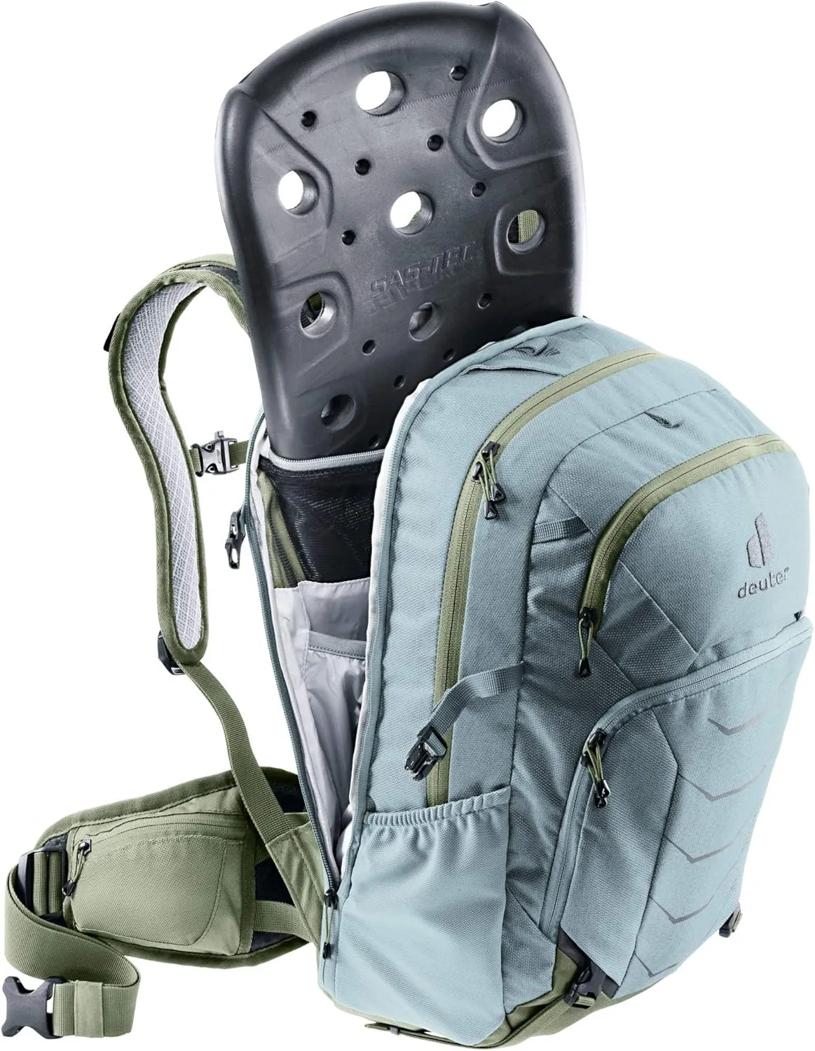 DEUTER Women's Attack 18 SL Bicycle Backpack with Protector, Sage-Khaki, 18 l