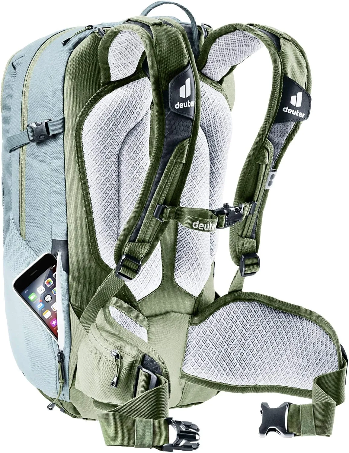 DEUTER Women's Attack 18 SL Bicycle Backpack with Protector, Sage-Khaki, 18 l