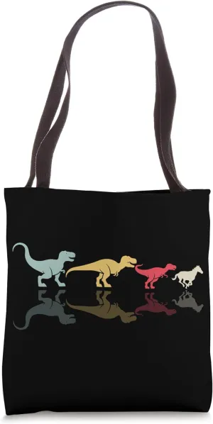 Dinosaur Horse Evolution Fun Paleontology Tote Bag