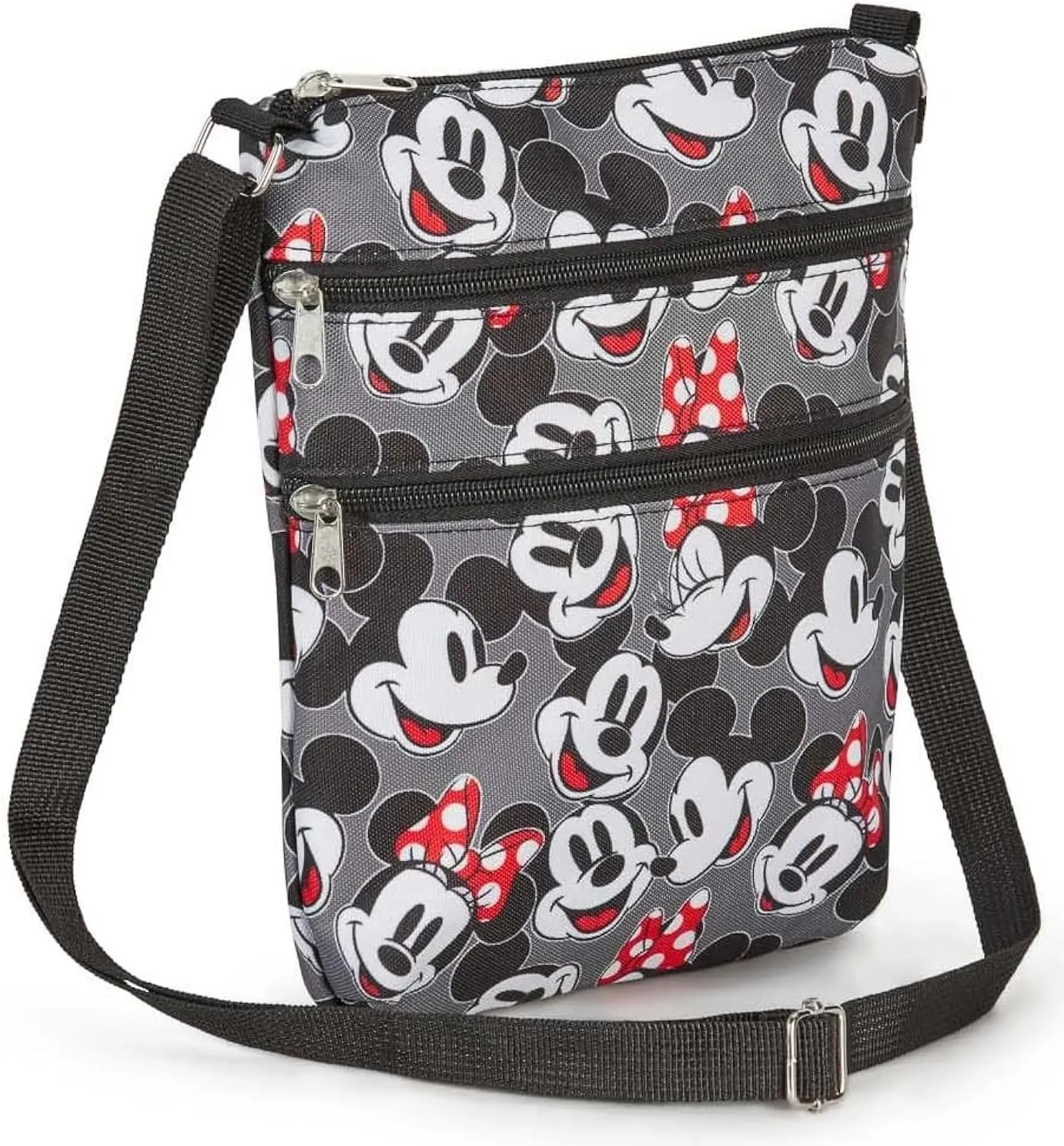 Disney Crossbody Bag Mickey Minnie Winnie the Pooh All Over Print Passport Travel