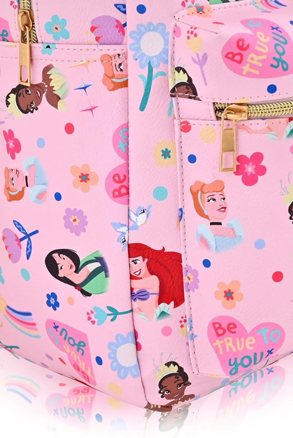 Disney Princess Backpack for Girls, Boys, Women, Men, Adults, Unisex | Cute PU Leather Large Princess Travel Backpack Purse Shoulder Purse | Disney Princess Bag and Disney Princess Accessories