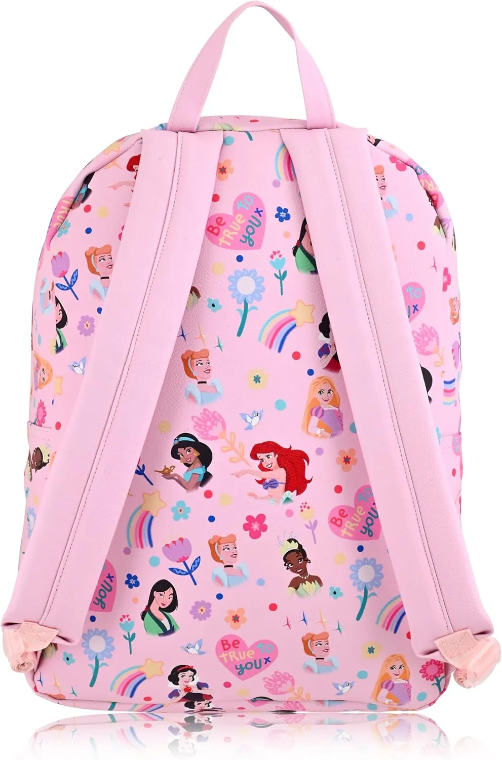 Disney Princess Backpack for Girls, Boys, Women, Men, Adults, Unisex | Cute PU Leather Large Princess Travel Backpack Purse Shoulder Purse | Disney Princess Bag and Disney Princess Accessories