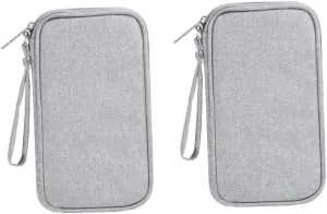 DOITOOL 2pcs Storage Bag for Data Cable Organizer Bags for Travel Battery Charger Carrying Case Data Line