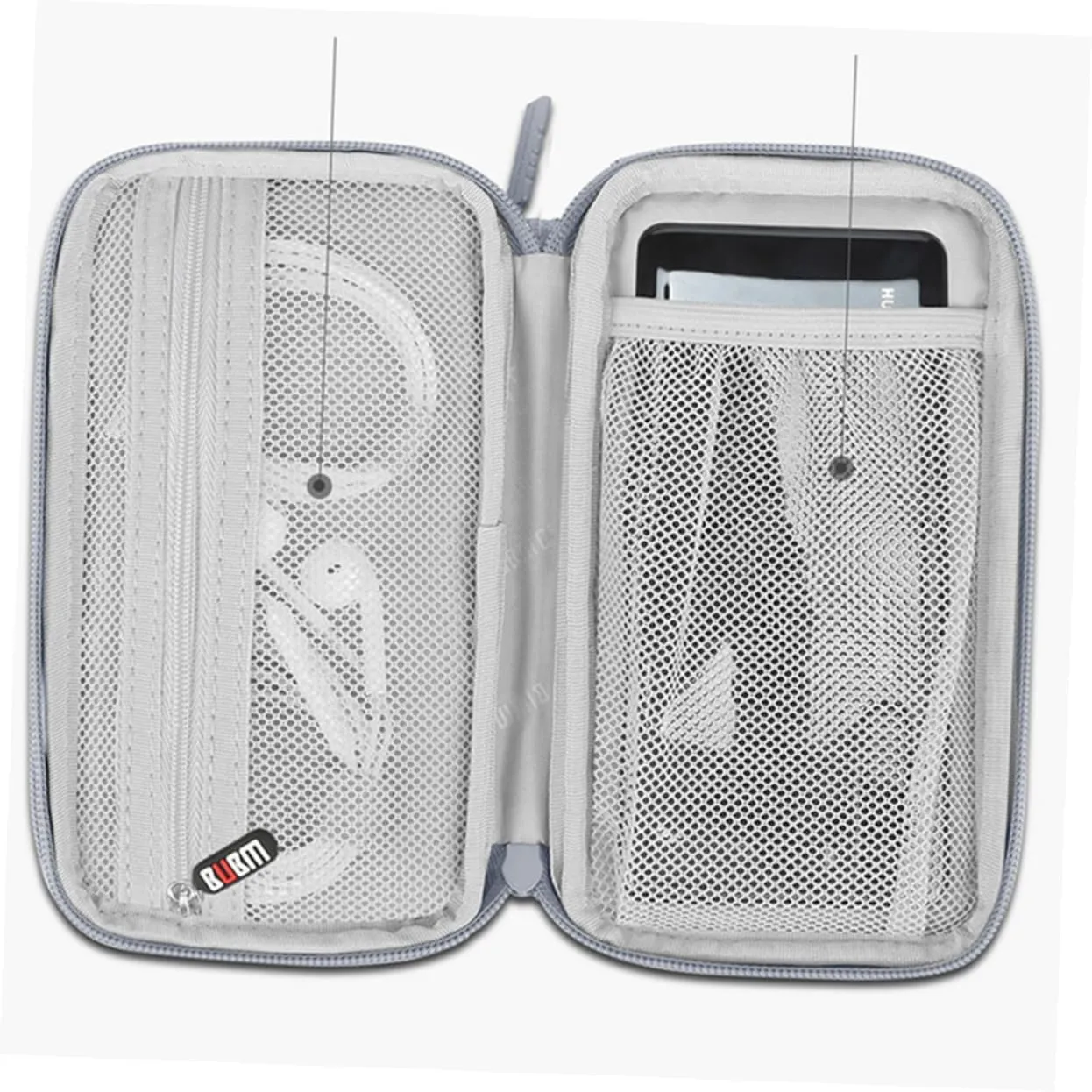 DOITOOL 2pcs Storage Bag for Data Cable Organizer Bags for Travel Battery Charger Carrying Case Data Line