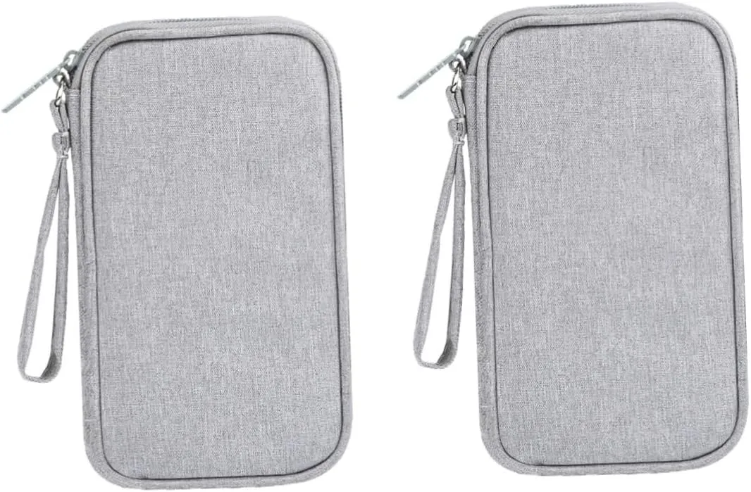 DOITOOL 2pcs Storage Bag for Data Cable Organizer Bags for Travel Battery Charger Carrying Case Data Line