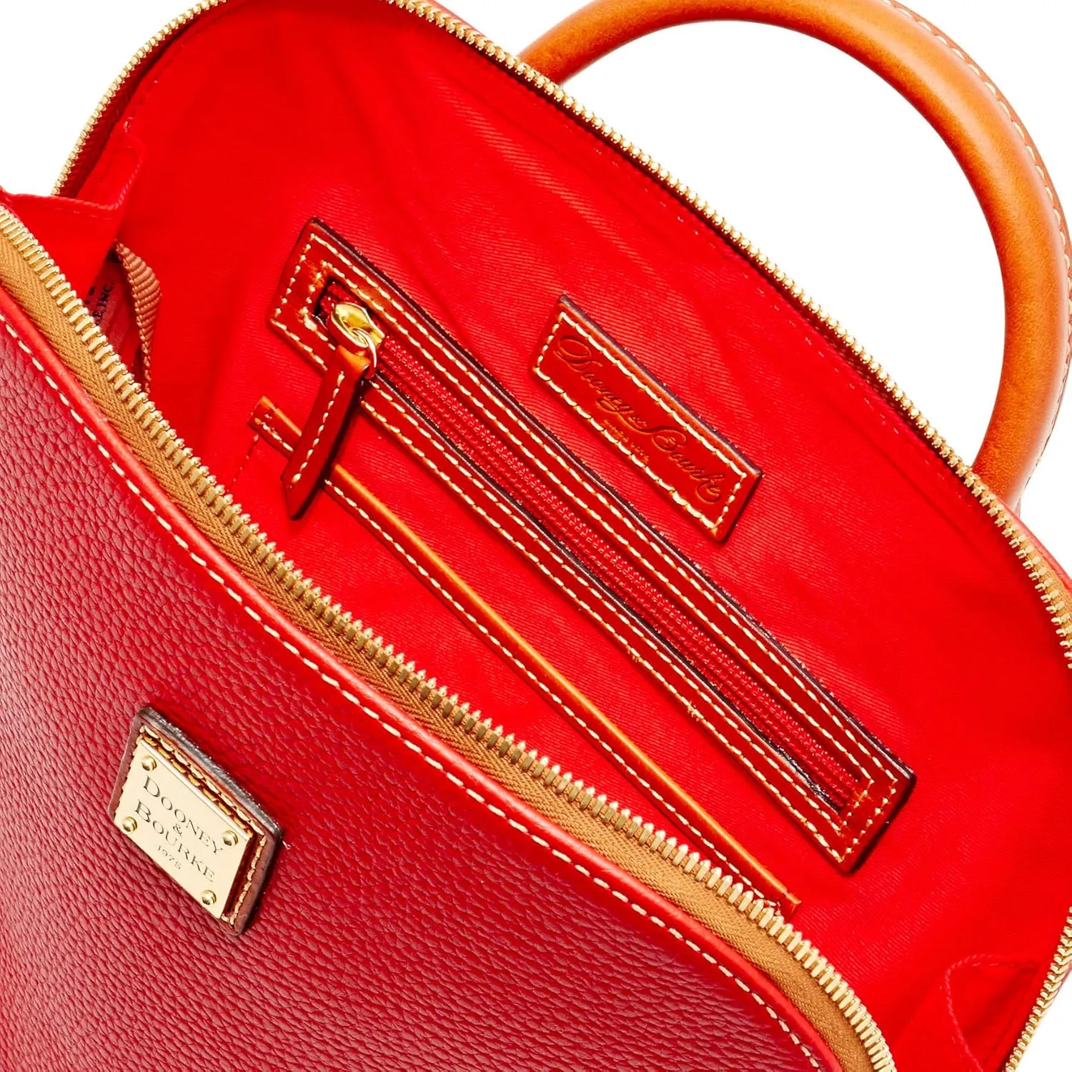 Dooney & Bourke Handbag, Pebble Grain Zip Pod Backpack - Red