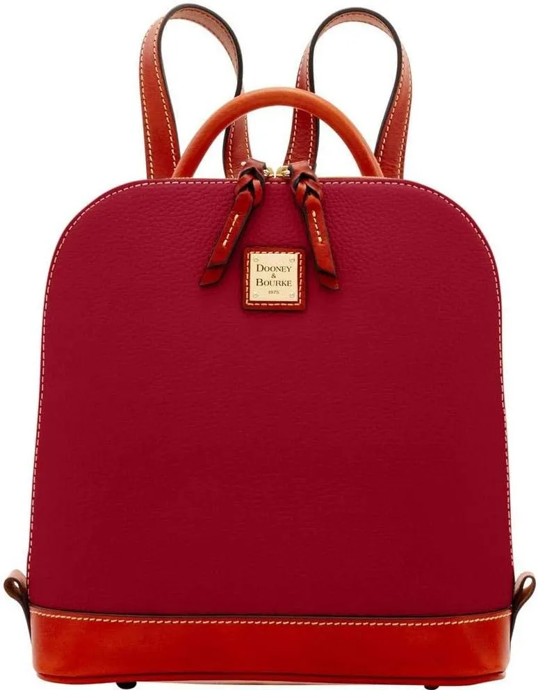 Dooney & Bourke Handbag, Pebble Grain Zip Pod Backpack - Red