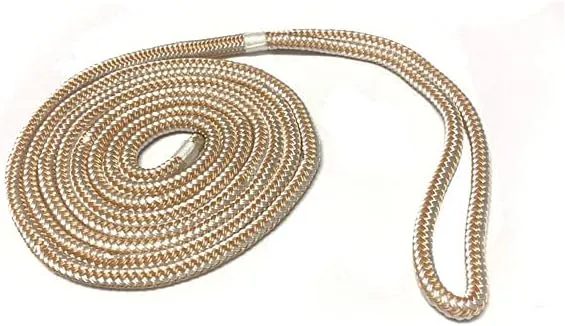 Double Braid Boat Dock Line 4 Pack 3/8" x15 Feet Mooring Lines Nylon Rope