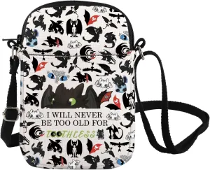 Dragon Anime Crossbody Bag Black Dragon Gift Dragon Lover Shoulder Bag Anime Characters Lover Gift
