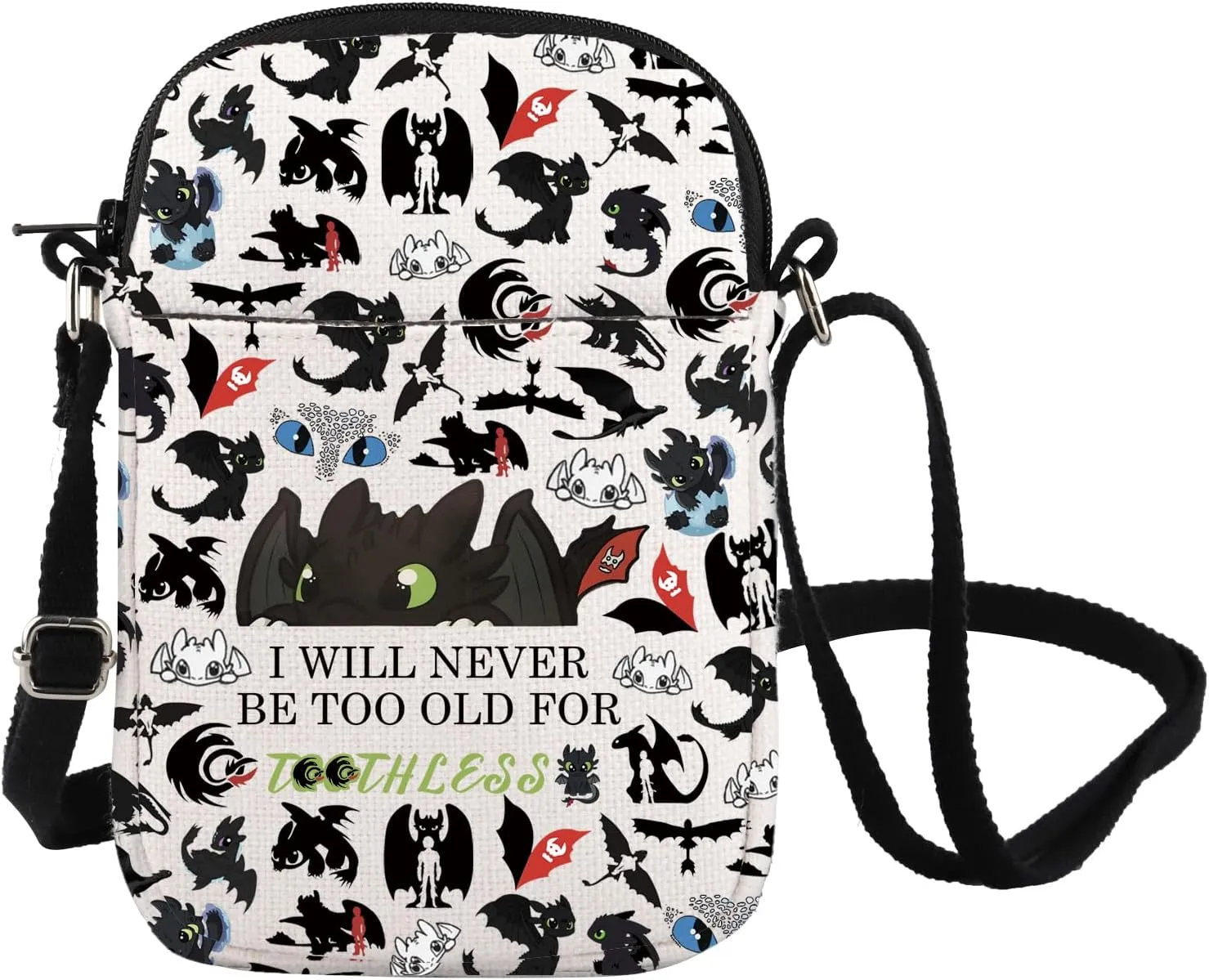 Dragon Anime Crossbody Bag Black Dragon Gift Dragon Lover Shoulder Bag Anime Characters Lover Gift