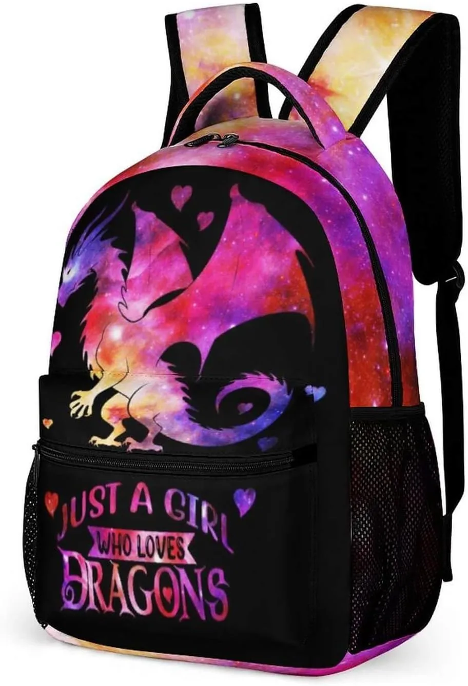 Dragon School Backpack, 16 Inch Cool Dragon Themed Bookbag for Kids Girls Boys, Personality School Backpack for Students Children, Lightweight, Large Capacity