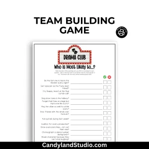 Drama Club Theater Game - Who is Most Likely