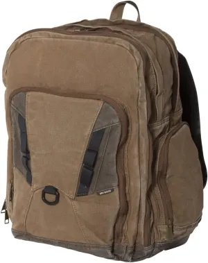 DRI Duck 1039 Traveler Carry-on Canvas Hiking Daypack Backpack 32L (Field Khaki/Tobacco)
