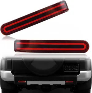 DRL Red Lens LED Rear Fog Daytime Running Lamp Dynamic Sequential LED Turn Signal Light Function Compatible with Toyota FJ Cruiser 2007-2022 Accessories