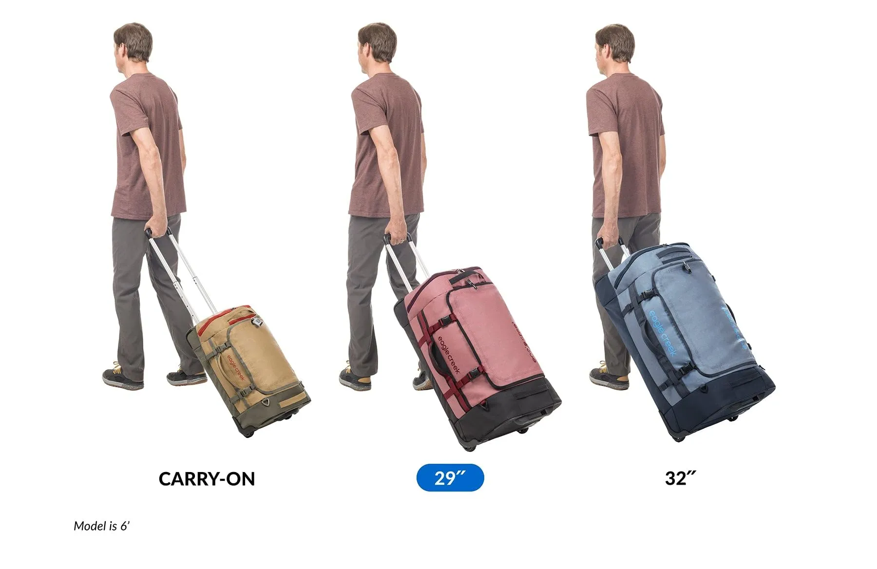 Eagle Creek Cargo Hauler XT Wheeled Luggage Duffel with Telescoping Handle and Straps, Lockable U-Lid, Top Compartment, and Compression Straps